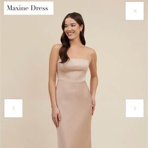 Park & Fifth “Maxine” Dress in Gold Bubble Satin — Size XL